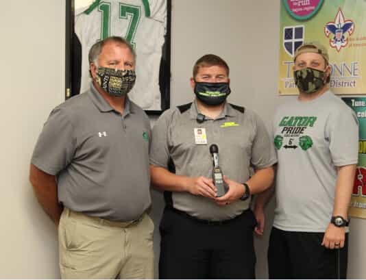 Francis Labat, Co-Athletic Director South Terrebonne High School, Zach Poincon, Certified Athletic Trainer TGMC Community Sports Institute and Nick Cenac, Co-Athletic Director South Terrebonne High School